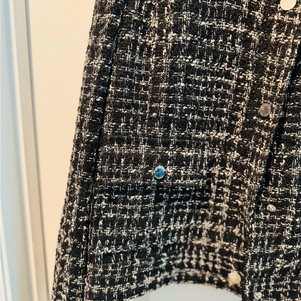 Jones New York Signature Tweed Wool Blend Jacket Black White L - Picture 7 of 15